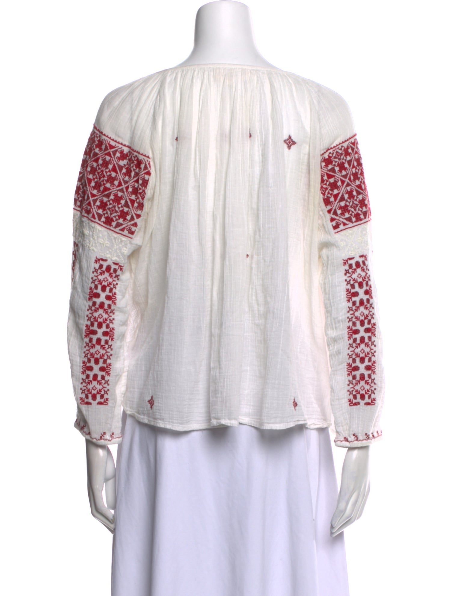 Nili Lotan Printed Scoop Neck Blouse